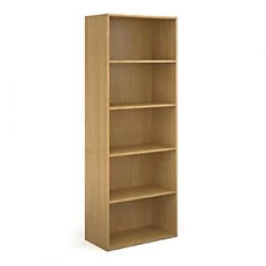Image of Dams International Bookcase with 4 Shelves Contract 25 756 x 408 x 2030 mm Oak