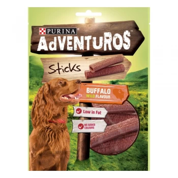 image of Adventuros Buffalo Sticks Dog Treats 120g