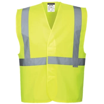 Image of Portwest C472YERXX/3X - sz 2XL - 3XL Hi-Vis One Band & Brace Vest - Yellow