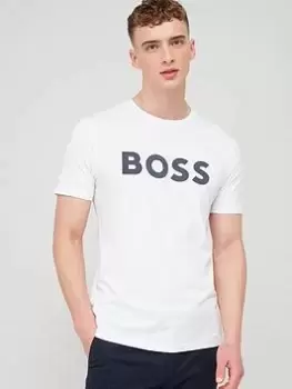 Image of BOSS Thinking 1 Regular Fit T-Shirt - White, Size 2XL, Men