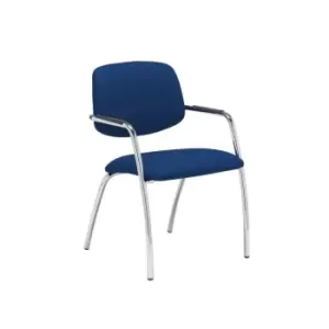 Image of Dams MTO Tuba Chrome 4 Leg Frame Conference Chair with Half Upholstered Back - O