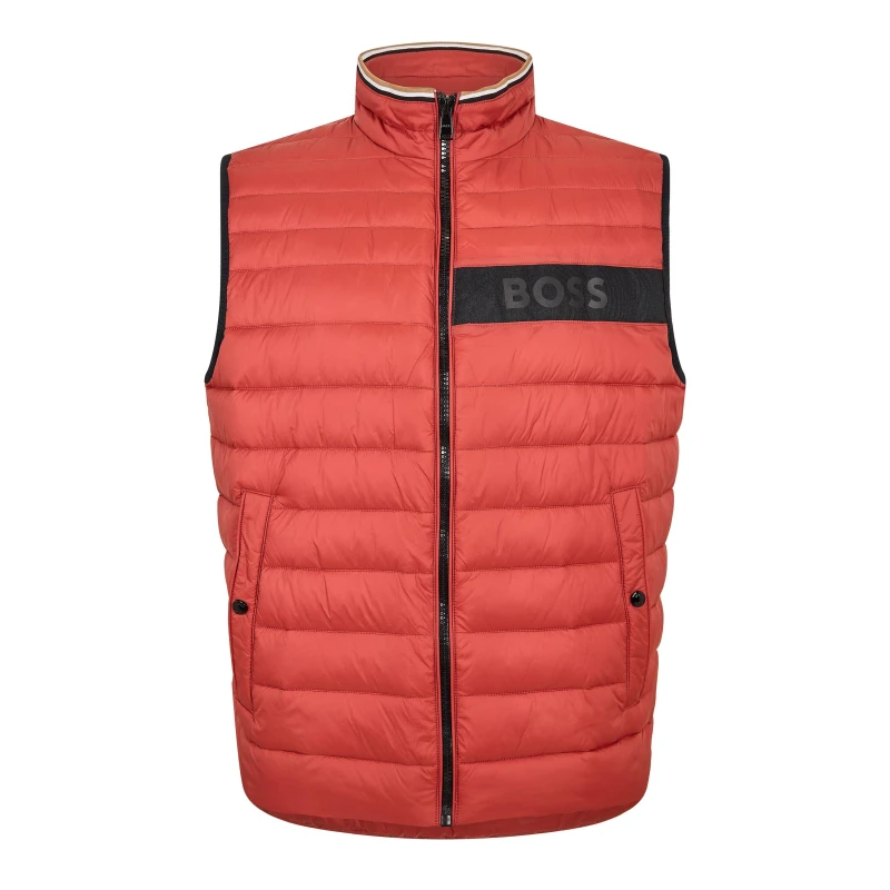 Image of Boss Mens Darolan Sleeveless Gilet Open Brown male 36 (46)