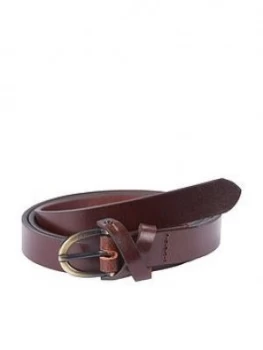 Image of Barbour Cross Over Leather Belt - Brown