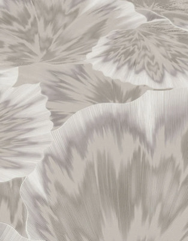 Image of Erismann Bliss Abstract Leaf Taupe Metallic Wallpaper 10402-37