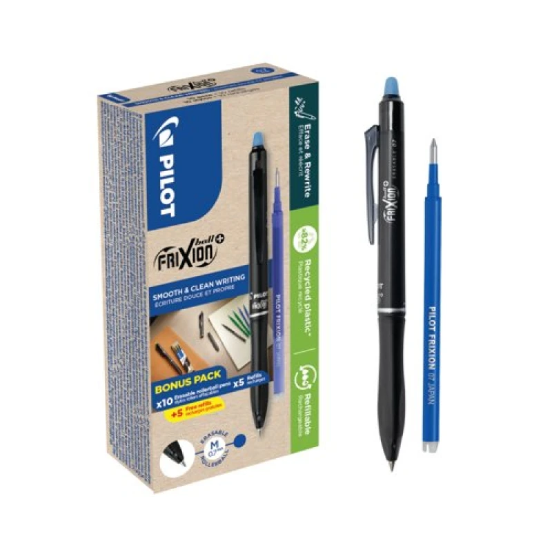 Image of Pilot Pilot Greenpack Frixion Ball+ Blue 10+10 (Pack of 20) WLT440037 WLT440037