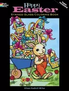 Image of happy easter stained glass coloring book
