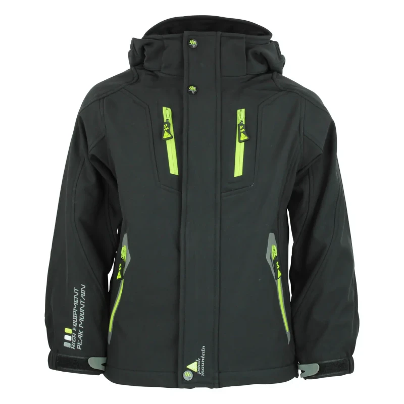 Image of Peak Mountain Children's softshell jacket Peak Mountain Ecilo Noir Male 5 ans ECILO/3-8/BG-NOIR