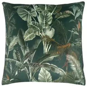 image of Kibale Leaves Cushion MultiColoured