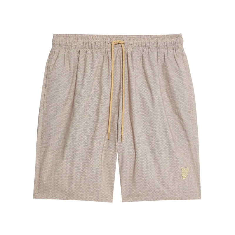 Image of Swim shorts Lyle & Scott Geo Motif Printed Marron Male S
