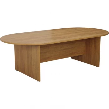 image of 2400MM Oval Meeting Table - Light Walnut