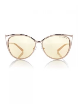 image of Michael Kors Gold MK1020 Ina cat eye sunglasses Gold