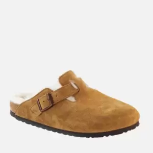 Image of Birkenstock Boston Shearling-Lined Suede Mules - UK 9