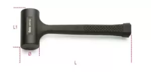 Image of Beta Tools 1391 Fully Rubber Covered Dead Blow Hammer Ø: 35mm 013910135