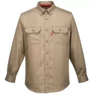 Image of Portwest - FR89KHR5XL - sz 5XL Bizflame 88/12 FR Shirt - Khaki