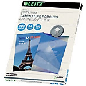 image of Leitz Laminating Pouches Glossy 2 x 100 (200 Micron) A4 100 Pieces