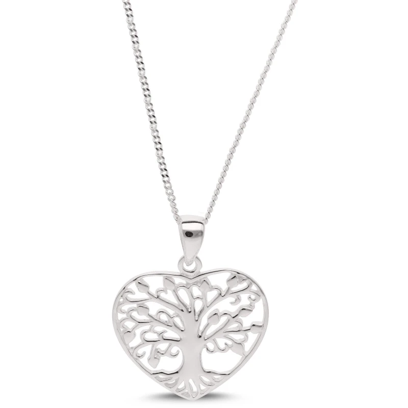 Image of Be You Sterling Silver Love Tree Pendant Silver One Size