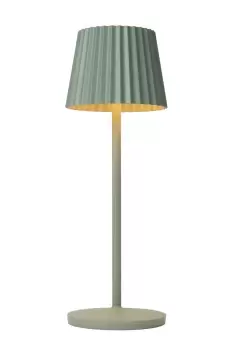 image of Justine Cottage Rechargeable Table lamp Outdoor - Battery - LED Dim. - 1x2W 2700K - IP54 - With Wireless charging pad - Green