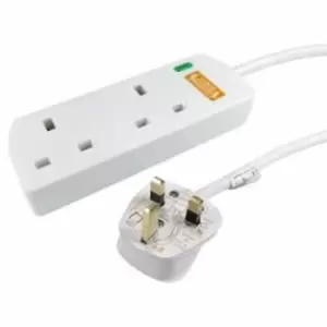 image of Spire RB-02M02SPD power extension 2m 2 AC outlet(s) Indoor White