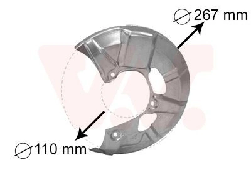 Image of VAN WEZEL Brake disc backing plate VAN WEZEL 5830371