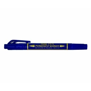 image of Pentel Twin Tipped Permanent Marker, Blue