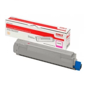 image of OKI 46490606 Magenta Laser Toner Ink Cartridge