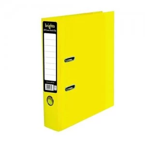 image of Pukka Brights Lever Arch File A4 Yellow Box of 10