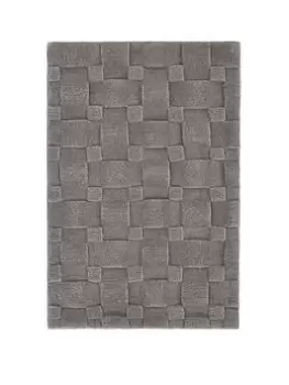 image of Cosy Cottage Weave Grey Rug 80X150