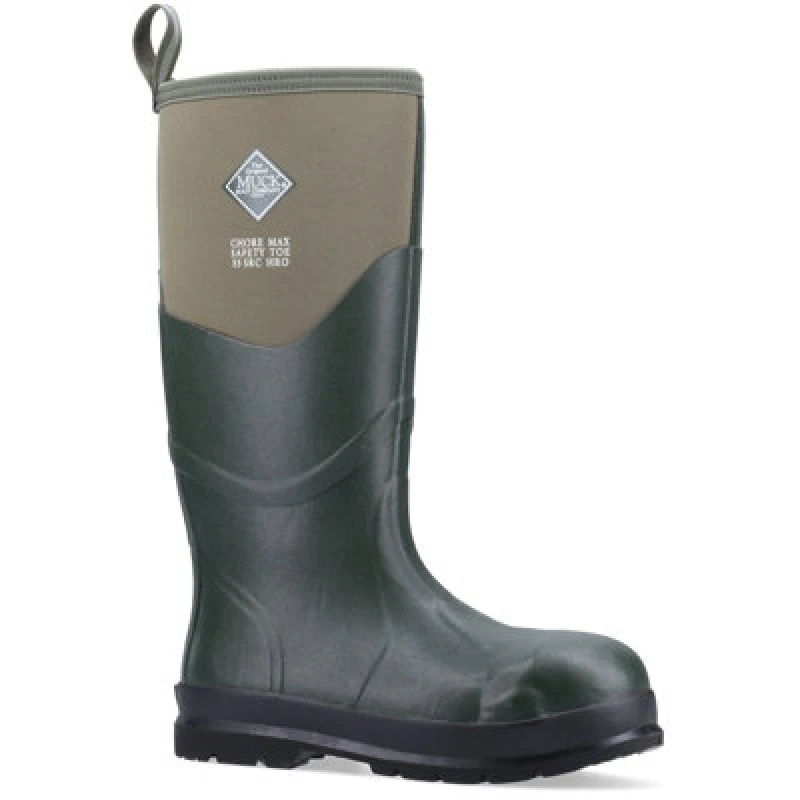 Image of Muck Boots Muck Boots Chore Max S5 Safety Wellington in Green Size: 8 Green 8 Unisex 0664911119130