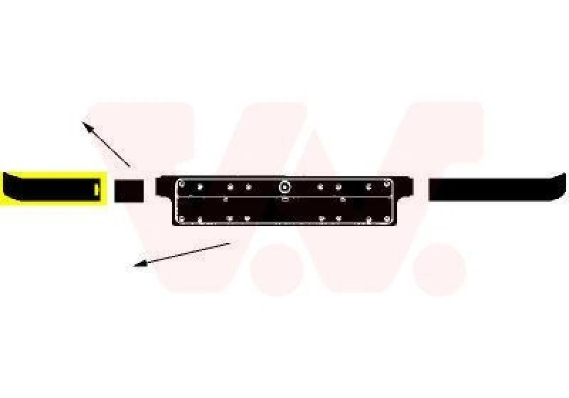 Image of VAN WEZEL Bumper moulding VAN WEZEL 0640584