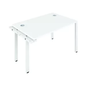 image of Jemini 1 Person Extension Bench Desk 1600x800x730mm White/White KF809296