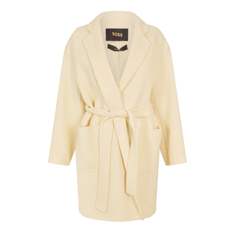Image of Boss Womens Cetalyna Overcoat Open White female 6 (XS)