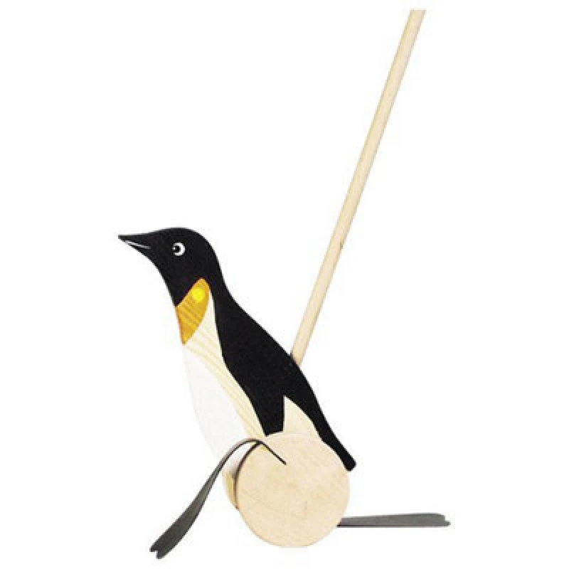 Image of Goki Penguin Push Along Animal Black unisex