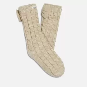 Image of UGG Lalia Bow Fleece Lined Knit Socks