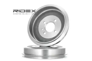 Image of RIDEX Brake Drum Rear Axle 123B0077 Rear Brakes,Drum Brake BMW,3 Limousine (E30),3 Cabrio (E30),3 Touring (E30),3 Limousine (E21)