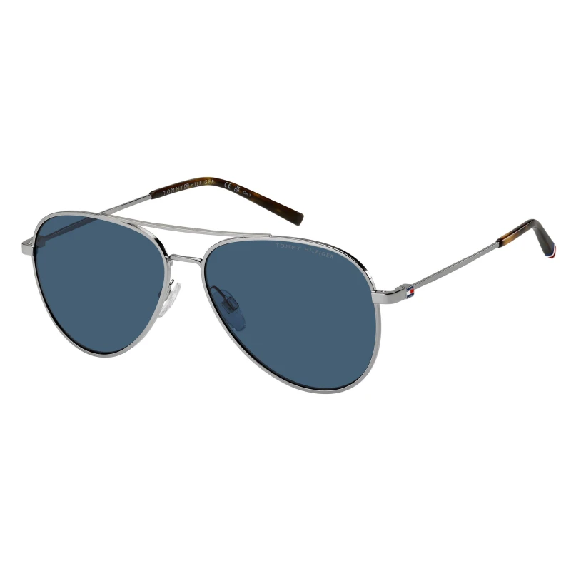 Image of Tommy Hilfiger Hil Sun Pilot SunGls Sn63 Ruthenium male One Size