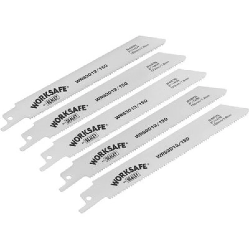 Image of Loops 5 PACK 150mm Reciprocating Saw Blade - 14 TPI - Suitable for Iron Steel Pipes Metallics