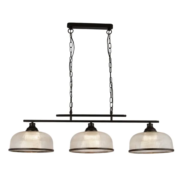 Image of Searchlight Highworth 3 Light Bar Ceiling Pendant Light - Black