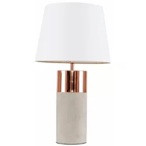 Image of 22173 Cement/Copper Cylindrical TL+ 23280 NE Small White TPD Shade