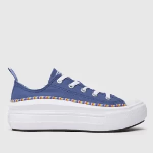 Image of Converse Blue Lo Move Friend Trainers Junior