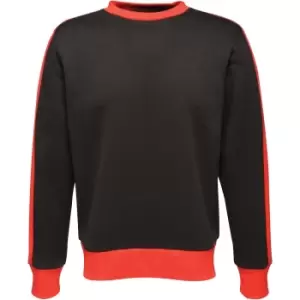 Image of Professional CONTRAST Crewneck Sweatshirt mens Sweatshirt in Black - Sizes UK XS,UK S,UK M,UK XL,UK XXL,UK 3XL,UK 4XL