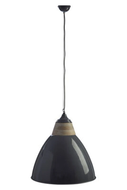 Image of Orsina Grey Extra Large Pendant Light, Scandi Bell-Shaped Industrial Ceiling Lamp, 1M Cord With Matching Rose