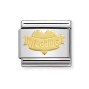 Image of Nomination Classic Gold Wedding Heart Charm