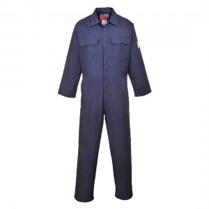 image of Biz Flame Mens Pro Flame Resistant Coverall Navy M