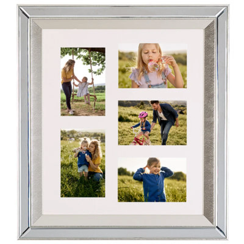 Image of Beliani Frame For 5 Photos Makeni Silver