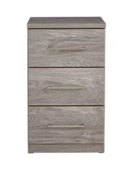 Image of Consort Aura Ready Assembled 3 Drawer Bedside Chest