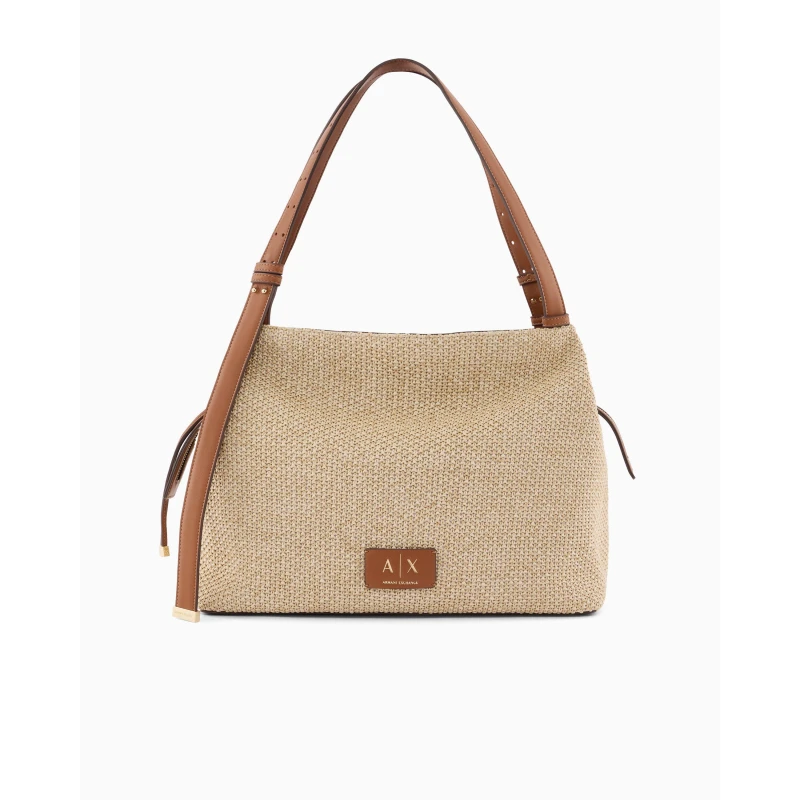 Image of Armani Exchange SHOPPING BAG Natural/S Clay female One Size
