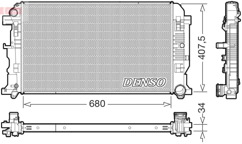 Image of DENSO Engine radiator DENSO DRM32053