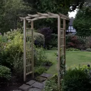 image of Forest Classic Dome Top Wooden Garden Pergola Arch 4'5 x 2'4