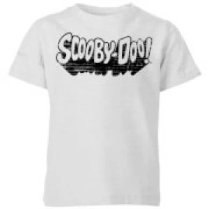 image of Scooby Doo Retro Mono Logo Kids T-Shirt - Grey - 11-12 Years