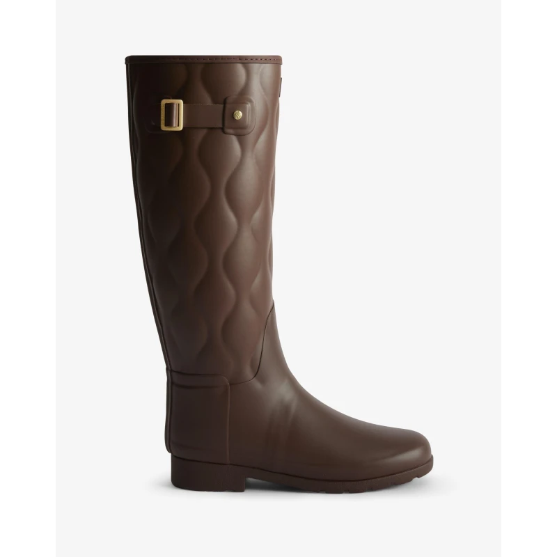 Image of Hunter Womens Quilt Wellington Boots Wellingtons 5 (38) Brown 18018505250